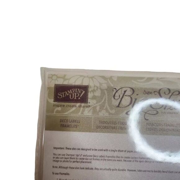 Stampin' Up!‎ Framelits Dies 4 Sizzix Big Shot DECO LABELS 130102 - Picture 4 of 5